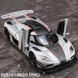 1:32 Koenigsegg ONE 1 Alloy Sports Car Model Diecast Car Vehicle Sound Light Parts
