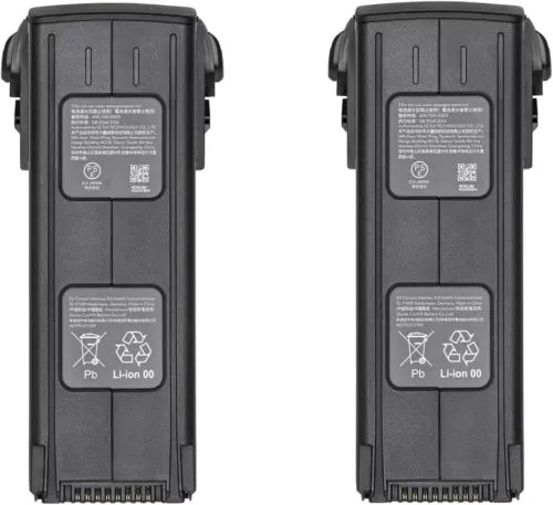 Drone intelligent flight battery, 2-pack, black with label and charging contacts