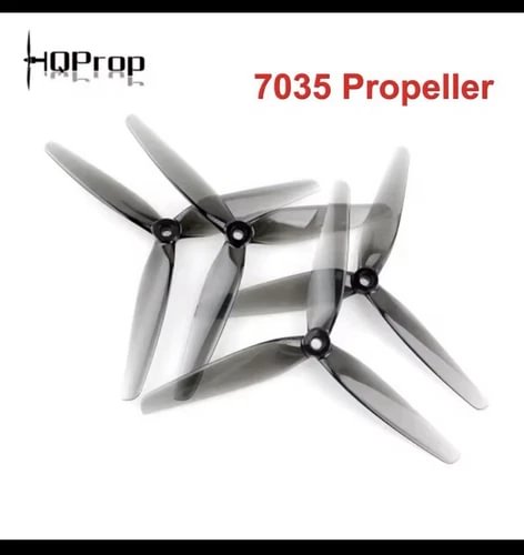 HQProp 7035 dark grey FPV drone propeller set with four blades