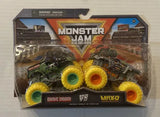 Monster Jam diecast truck 2-pack in sealed blister: Grave Digger vs Max-D