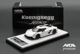 HKM Premium 1:64 Koenigsegg Jesko Super Vehicle Metal DieCast Model Car White Parts
