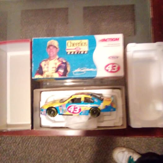 Die-cast NASCAR-style race car #43 in retail display box, multicolor