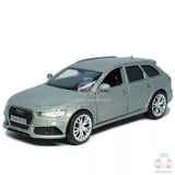 Grey Audi RS6 Avant 1:36 diecast model car with alloy wheels, 4-door wagon