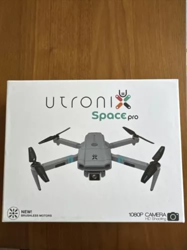 Utronix Space Pro drone box showing quadcopter and 1080P camera