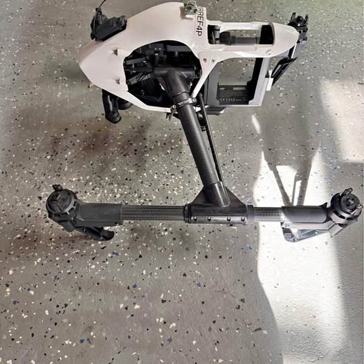 DJI Inspire 1 drone with dual propellers and extended arms