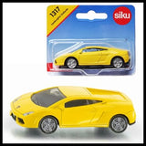 Siku Lamborghini Gallardo yellow diecast sports car with silver wheels