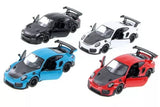 Diecast toy car set of four sports cars, 1:36 scale