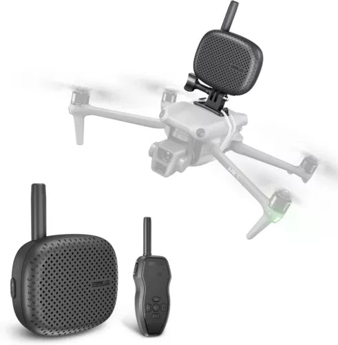 Wireless speaker and walkie-talkie kit with antennas, dark gray casing