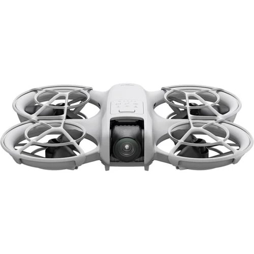 DJI NEO drone with four grey propellers and forward camera, sans controller