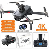 Brushless RC Drone 4k HD Camera WIFI FPV Drone Dual Camera Foldable Quadcopter Drone