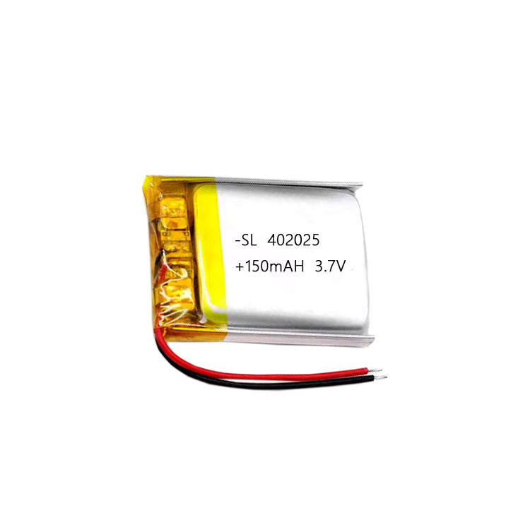 Lithium polymer battery pack with 402025 label, red and black leads