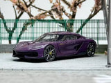 JEC 1:64 Scale Purple Carbon Gemera Super Racing Sports Diecast Metal Car Model Parts