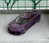 JEC 1:64 Scale Purple Carbon Gemera Super Racing Sports Diecast Metal Car Gift Parts