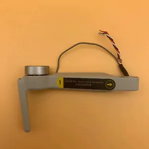 Drone motor arm with attached wires and connectors, gray