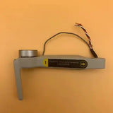 Drone motor arm with attached wires and connectors, gray