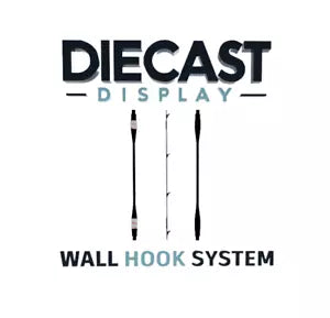 Wall hook display system with three black hooks for collector tools