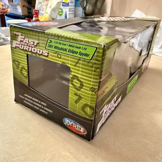 1:18 die-cast car model box with Fast and Furious branding