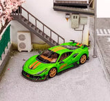 Fuelme 1:64 Green Mansory F8XX Racing Sports Model Diecast Resin Car Parts