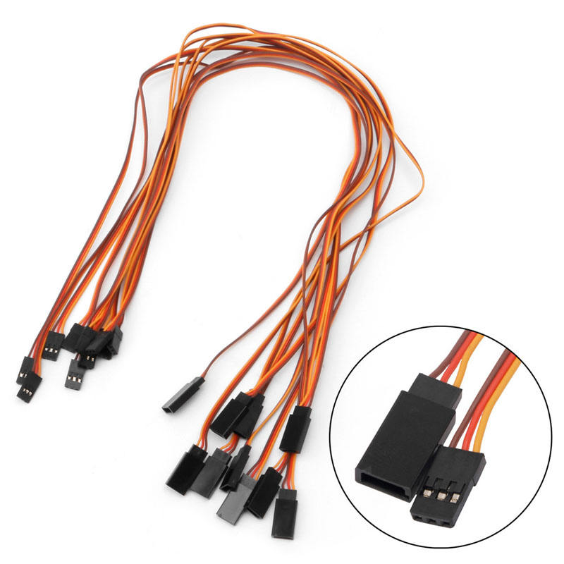 150mm 200mm 300mm 500mm Futaba JR Male to Female Motor Servo Lead Cable Extension Wire for RC Helicopter Drone Aircraft Drone
