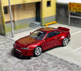 SW 1:64 Red JDM S15 Slivia Widebody Racing Sports Model Diecast Metal Car Toy