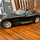 Maisto 1:39 diecast Dodge Viper RT/10 model car in black, side view