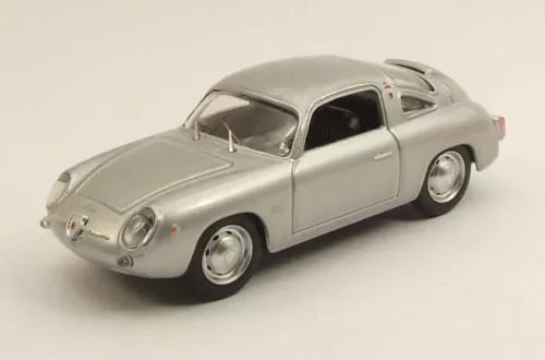 Light gray classic coupe diecast model car with front grille and side windows