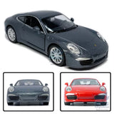 1:36 diecast model toy sports car, dark blue with detailed headlights and wheels