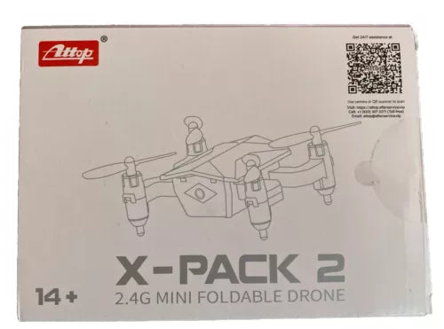 ATTOP X-PACK 2 2.4G mini foldable drone box with illustrated quadcopter