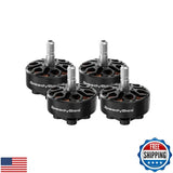 SpeedyBee brushless FPV drone motors with silver shafts, black housings, 4-pack