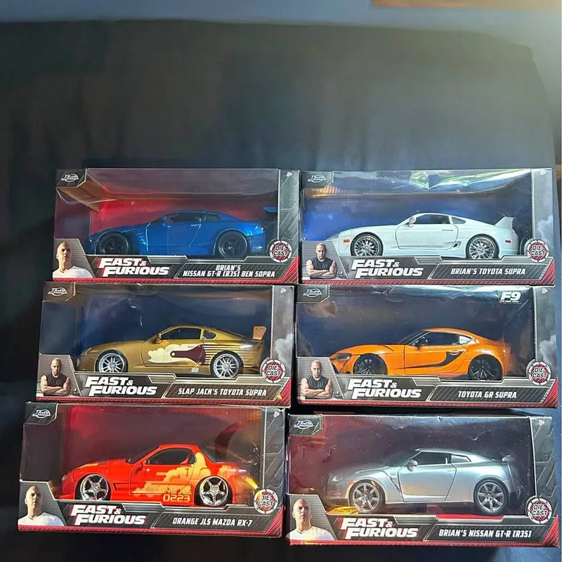 1:24 scale diecast car multipack in Fast & Furious display boxes