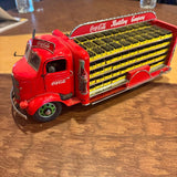 Vintage diecast Coca Cola delivery truck, red cab and front grill