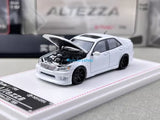 CR FH 1:64 White Altezza RS200 SXE10 Sedan Sports Model Diecast Metal Car Toy