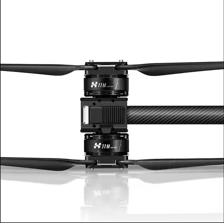 HM11 RC ESC and motor unit with carbon fiber propeller tube, black frame