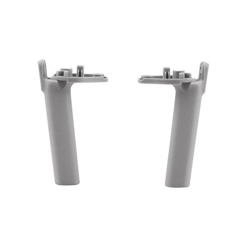 Drone landing gear legs, pair of gray plastic supports with mounting brackets