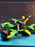 4-inch drone accessory kit parts: propellers and yellow arms on a compact frame