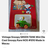 Vintage snoopy Diecast vechicle/tank Glendale AZ