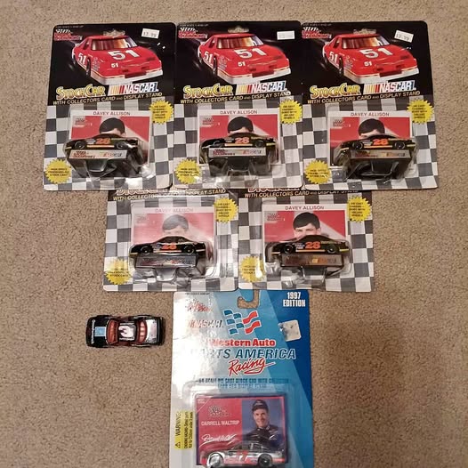 Nascar 1:64 diecast bundle with red race cars in blister card packs