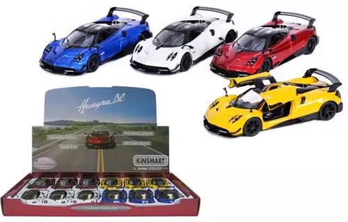Diecast toy car set with pullback cars and KINSMART display box