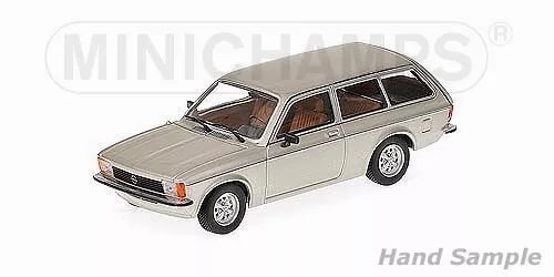 Silver diecast model car, Opel Kadett C Caravan L 1978, front 3/4 view