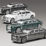 Diecast model car set of four Phantom sedans in dark, white, green, gray