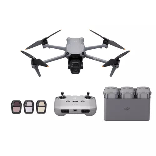 Foldable quadcopter drone kit with DJI RC controller and battery case