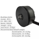 INNLOI brushless drone motor, black 5015 body with mounting holes and lead wire