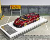 GB Fuelme 1:64 Red Mansory F8XX Racing Sports Model Diecast Resin Car Parts