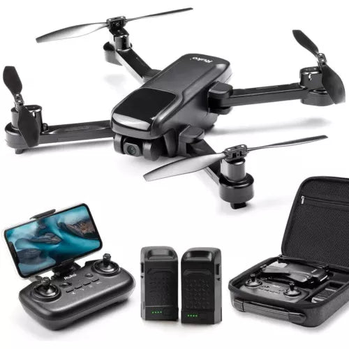 Ruko U11 drone with camera set: controller, two batteries, carrying case and tablet display