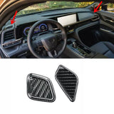 Car interior trim pieces with carbon-fiber pattern for pedal area