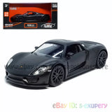 1:36 Porsche 918 Spyder Model Car Diecast Toy Vehicle Collection Kids Gift Black Toy