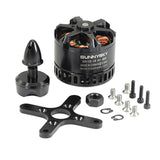SUNNYSKY motor drone kit with fixed wing prop adapter, screws, and protective caps