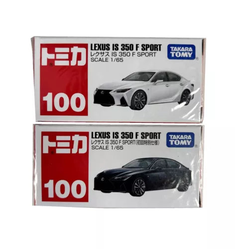 1/65 scale diecast Lexus IS 350 F Sport toy cars in boxes, silver and dark models