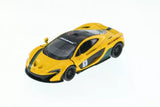 McLaren P1 with Prints, Yellow - Kinsmart 5393DF - 1/36 Scale Diecast Model Car Toy