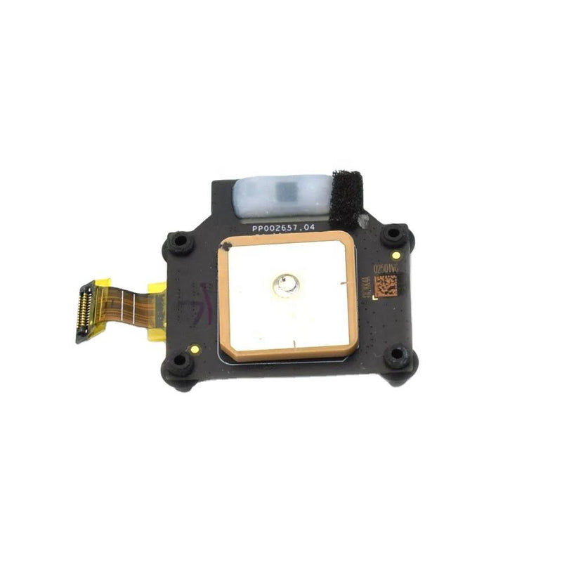 GPS IMU module circuit board with flex cable and mounting pins, black